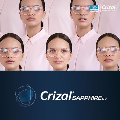  Tròng Kính Pháp Essilor Crizal Sapphire 360° Blue UV Capture 