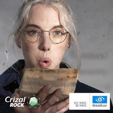  Tròng Kính Tròng Suốt Chống Ánh Sáng Xanh Pháp Essilor Crizal Rock Blue UV Capture Chính Hãng 