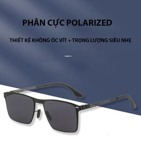  Kính Mát Phân Cực Polarized 8625 Thiết Kế Không Ốc Vít Siêu Mỏng Siêu Nhẹ 