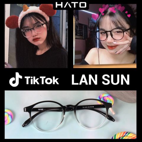 Gọng Kính Tròn Nam Nữ Hot Trend Tiktok Lan Sun @lansun101 TR90 Hato 