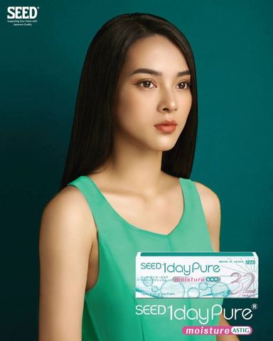  Kính Áp Tròng Không Màu Cận Loạn 1 Ngày SEED 1dayPure Moisture For Astigmatism 