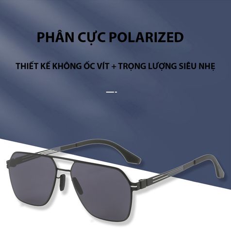  Kính Mát Phân Cực Polarized 8620 Thiết Kế Không Ốc Vít Siêu Mỏng Siêu Nhẹ 