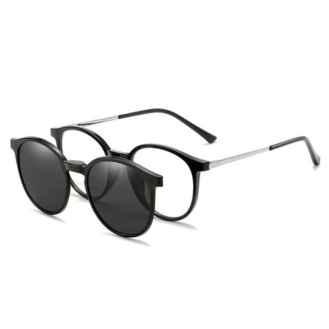  Kính Râm Cận Tròn TR90 Clip On Phân Cực Polarized 2 Trong 1 TJ2186 