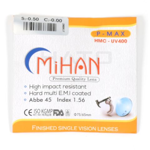  Tròng Kính MiHan P.Max 1.56 Phản Quang UV 400 