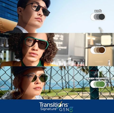  Đa Tròng Đánh Đổi Màu Chống Ánh Sáng Xanh Thông Minh Essilor Essentials Active Transitions Signature Gen 8 MaxAz Chính Hãng 