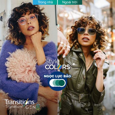  Tròng Kính Đổi Màu Essilor Transitions Style Colors Gen 8 Chính Hãng 