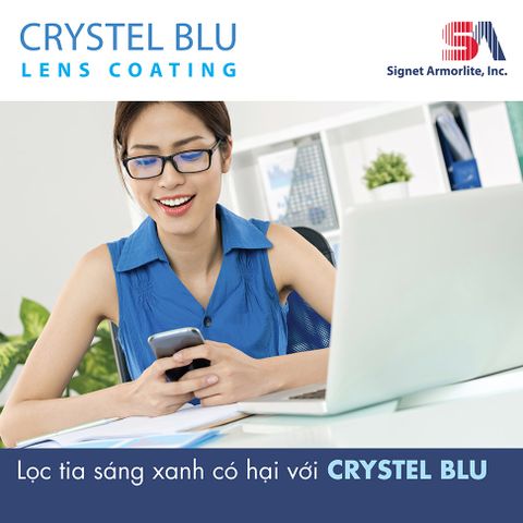  Đơn Tròng Lọc Ánh Sáng Xanh Signet Armolite Crystel Blu 1.56 