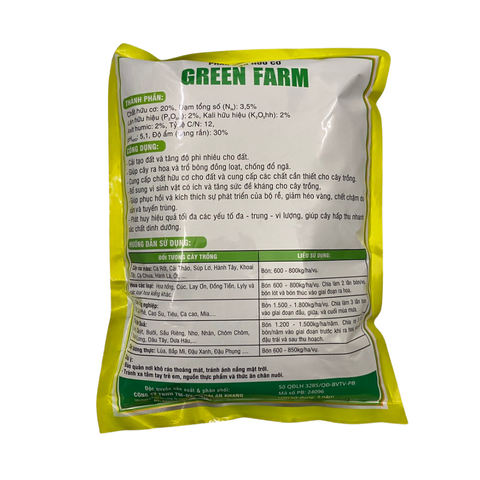 Phân bón hữu cơ hoa hồng và cây kiểng Green Farm -  Gói 1kg