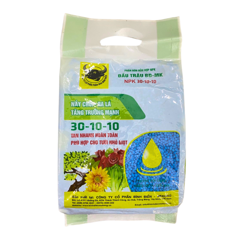 Phân bón Đầu Trâu NPK 30-10-10 - Túi 1kg