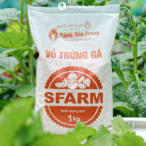 Vỏ trứng gà Sfarm đã qua xử lý - Túi 1Kg