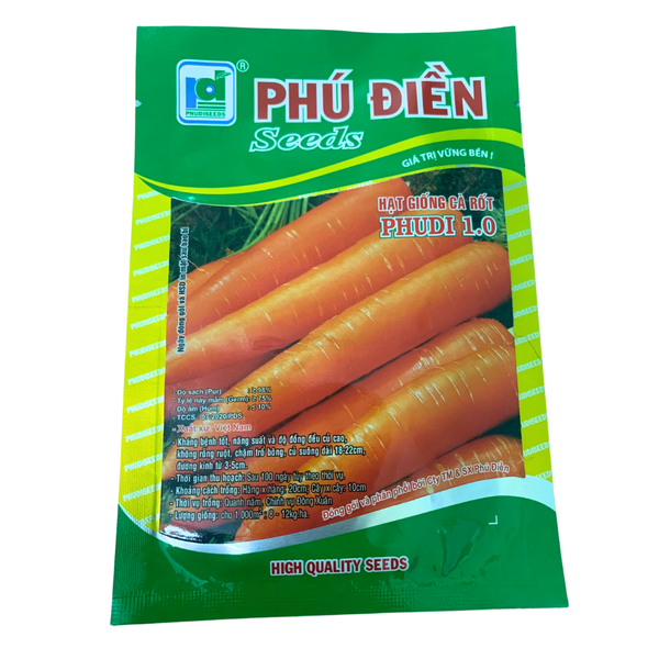 Hạt giống Cà rốt Phú Điền PHUDI 1.0