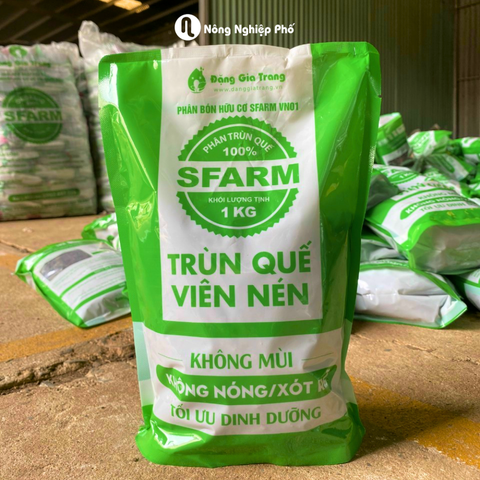 Phân trùn quế SFARM viên nén cho mọi loại cây trồng và hoa kiểng