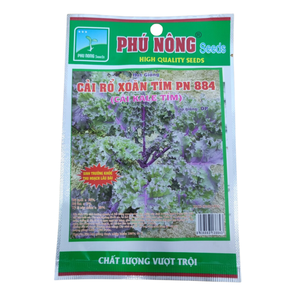 Hạt giống Cải kale tím Phú Nông 884 - Gói 1 gram