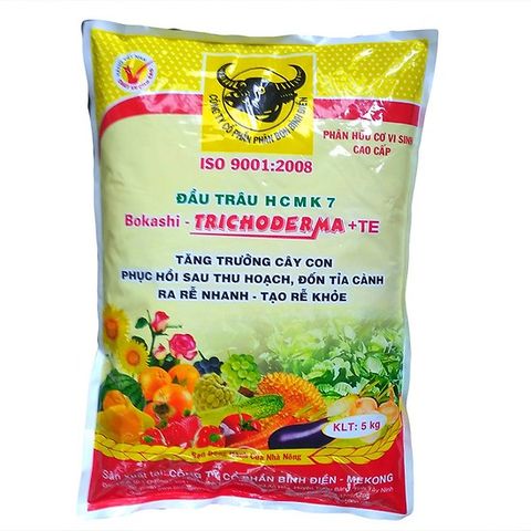 Phân đầu trâu HCMK7 hữu cơ trichoderma + TE - 5kg