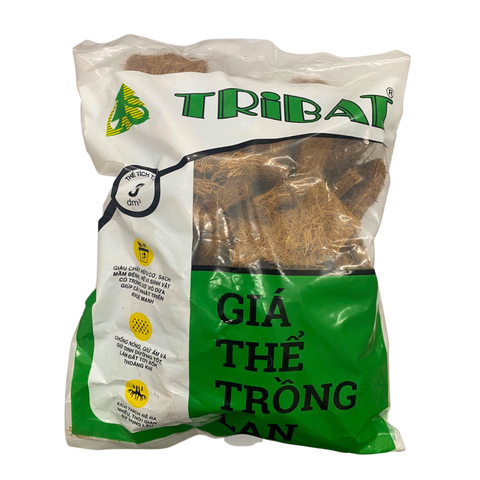 Giá thể xơ dừa trồng lan Tribat - Túi 3dm3