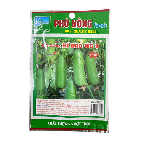 Hạt giống Bí đao lai F1 (lá sẻ) WG9 PN - Gói 0.2 Gram