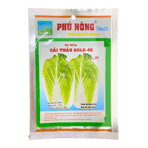 Hạt giống Cải thảo Gold 45 Phú Nông - Gói 0.5 gram