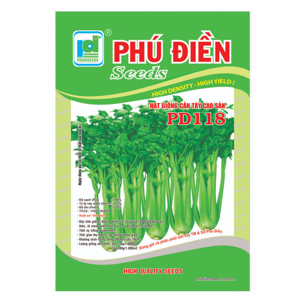 Hạt giống Cần tây cao sản PD118 Phú Điền - Gói 5gr