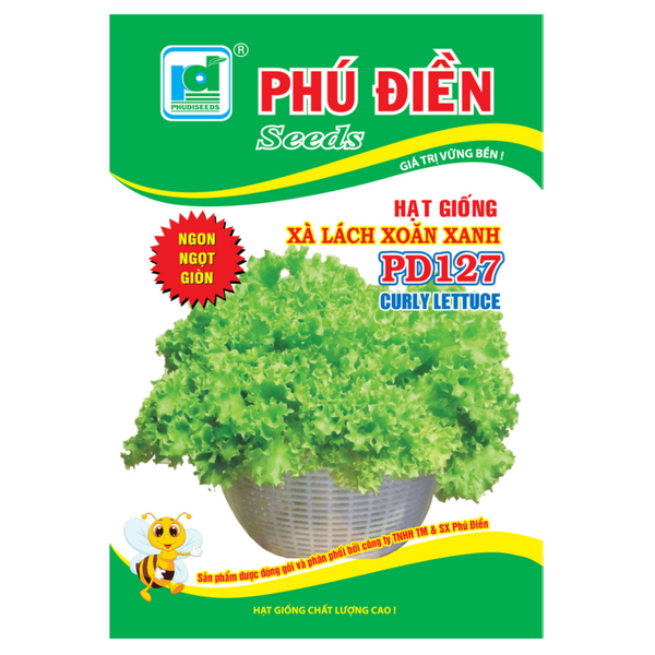 Hạt giống Xà lách Xoăn xanh Phú Điền - Gói 10gr