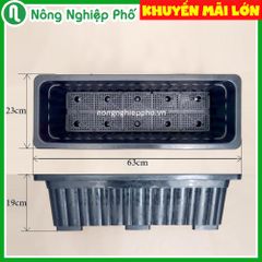 Chậu dài trồng hoa lan can HD 63.5x22x19cm