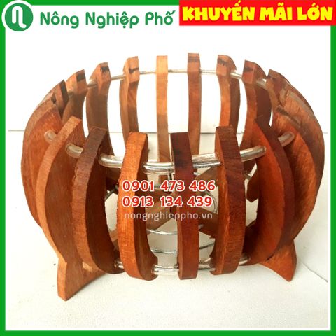 Chậu gỗ trồng lan cao cấp - hình bí nan đầu nhọn