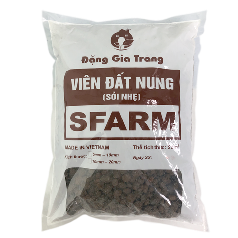 Viên đất nung ( sỏi nhẹ ) SFARM - Túi 5dm3 ( KT 5-10mm )