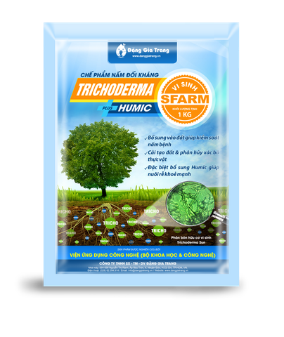 Chế phẩm nấm đối kháng Trichoderma Plus Humic Sfarm - Gói 1kg