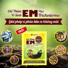 Chế phẩm EM Plus Trichoderma Sfarm ủ phân hữu cơ - Gói 200gram