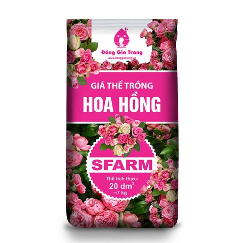 Giá thể trồng hoa hồng Sfarm - Bao 20dm3 ~ 7kg