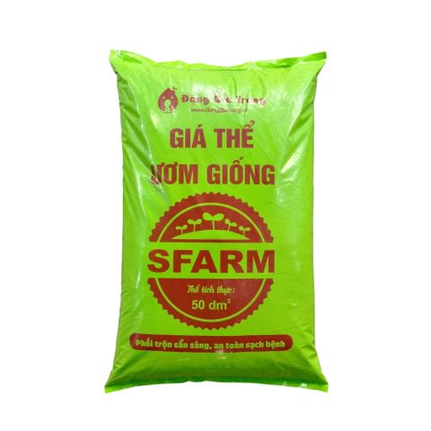 Giá thể ươm giống ươm hạt Sfarm - Bao 50dm3 ~ 22kg - 23kg