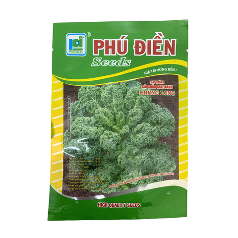 Hạt giống Cải Xoăn Kale Xanh Phú Điền - Gói 20 hạt