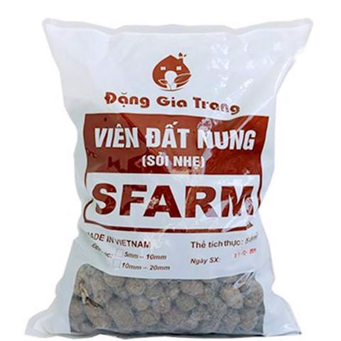 Viên đất nung ( sỏi nhẹ ) SFARM - Túi 5dm3 ( KT 10-20mm )