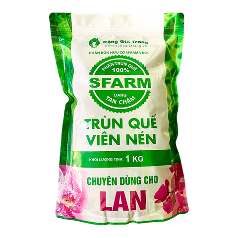 Phân trùn quế SFARM viên nén tan chậm dành cho Lan