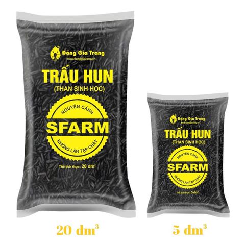 Giá thể trấu hun nguyên cánh Sfarm