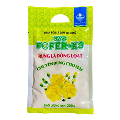 - Phân bón rụng lá đồng loạt RVAC FOFER-X3 chuyên dùng cho hoa mai - Gói 200 gram