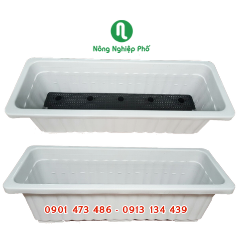 Chậu dài trồng hoa lan can HD 63.5x22x19cm