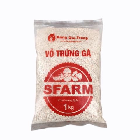 Vỏ trứng gà Sfarm đã qua xử lý - Túi 1Kg