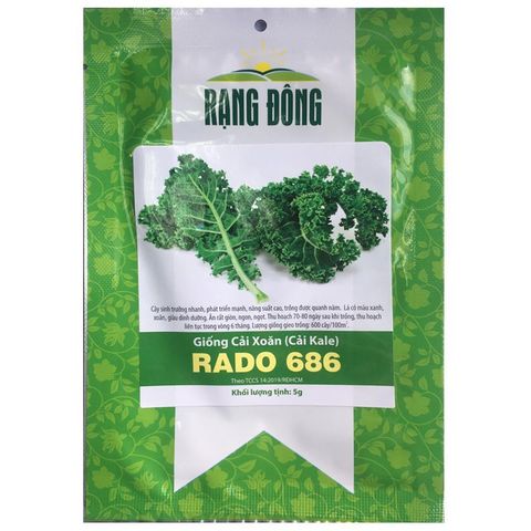 Hạt giống Cải Xoăn ( Cải Kale ) Rạng Đông RADO 686 - Gói 5gr