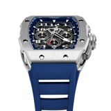  RACING | GT CHRONO-SILVERY WATCH (BLUE STRAP) 