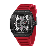  SKELETON | HOURGLASS-BLACK WATCH (RED STRAP) 