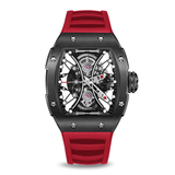  SKELETON | HOURGLASS-BLACK WATCH (RED STRAP) 