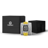  RACING | GT CHRONO-SILVERY WATCH (YELLOW STRAP) 