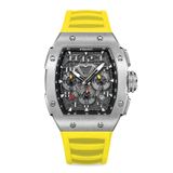  RACING | GT CHRONO-SILVERY WATCH (YELLOW STRAP) 