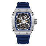  THE RUNWAY -SILVERY WATCH (BLUE STRAP) 