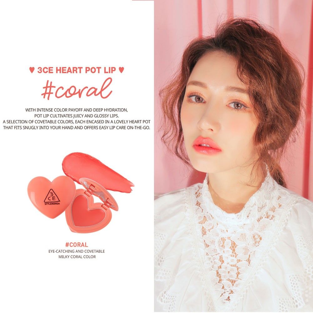  SON DƯỠNG 3CE HEART POT LIP 