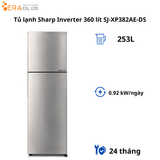  Tủ lạnh Sharp SJ-X282AE-SL 253 lít Inverter 2 cửa 