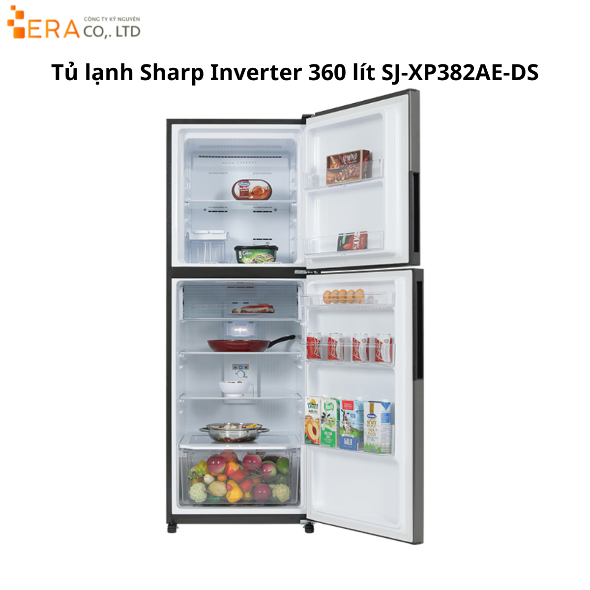  Tủ lạnh Sharp Inverter 360 lít SJ-XP382AE-DS 