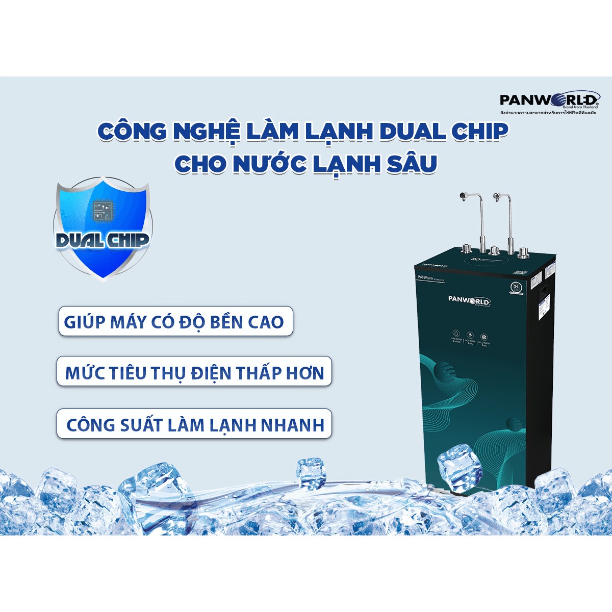  Máy Lọc Nước Nóng - Lạnh - Nguội Panworld PW-9204 