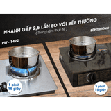  BẾP GAS ÂM PANWORLD PW-1411 9 đầu đốt thép không gì 