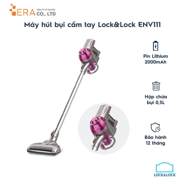  Máy hút bụi cầm tay không dây dùng pin sạc Lock&Lock ENV111 